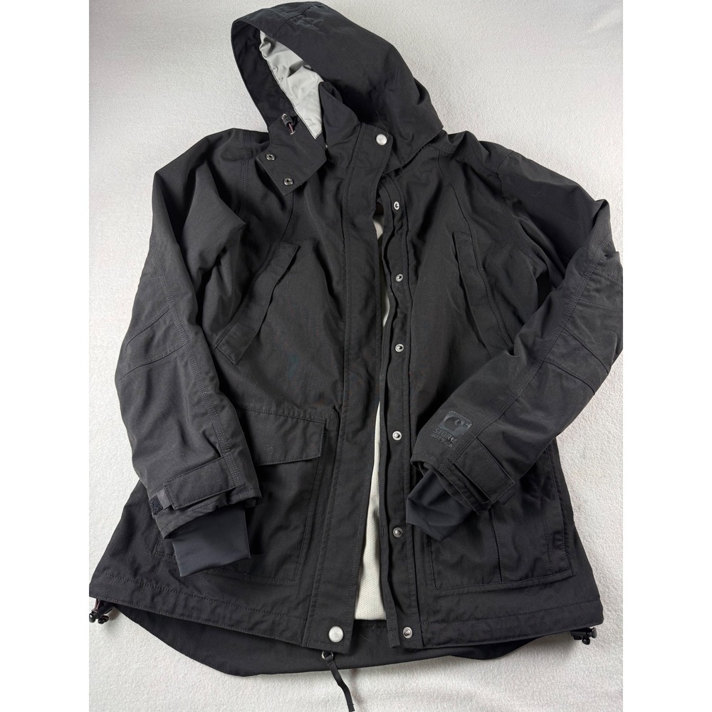Carhartt Storm Defender Shoreline Jacket Black Waterproof Hooded Coat 102382 S